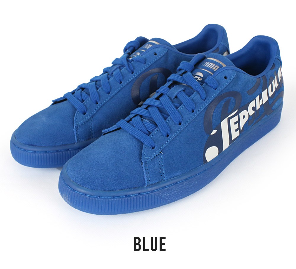 puma suede pepsi blue