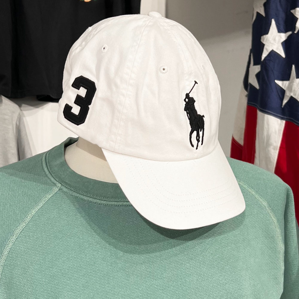 春先取りの ラルフローレン ポロ 新品☆POLO ビックポニー 白 キャップ