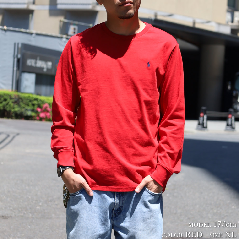 ポロ ラルフローレン ボーイズ 長袖 Tシャツ ロンT クルーネック ポニー刺繍 シンプル 無地 綿 カジュアル ストリート スポーティ メンズ  レディース