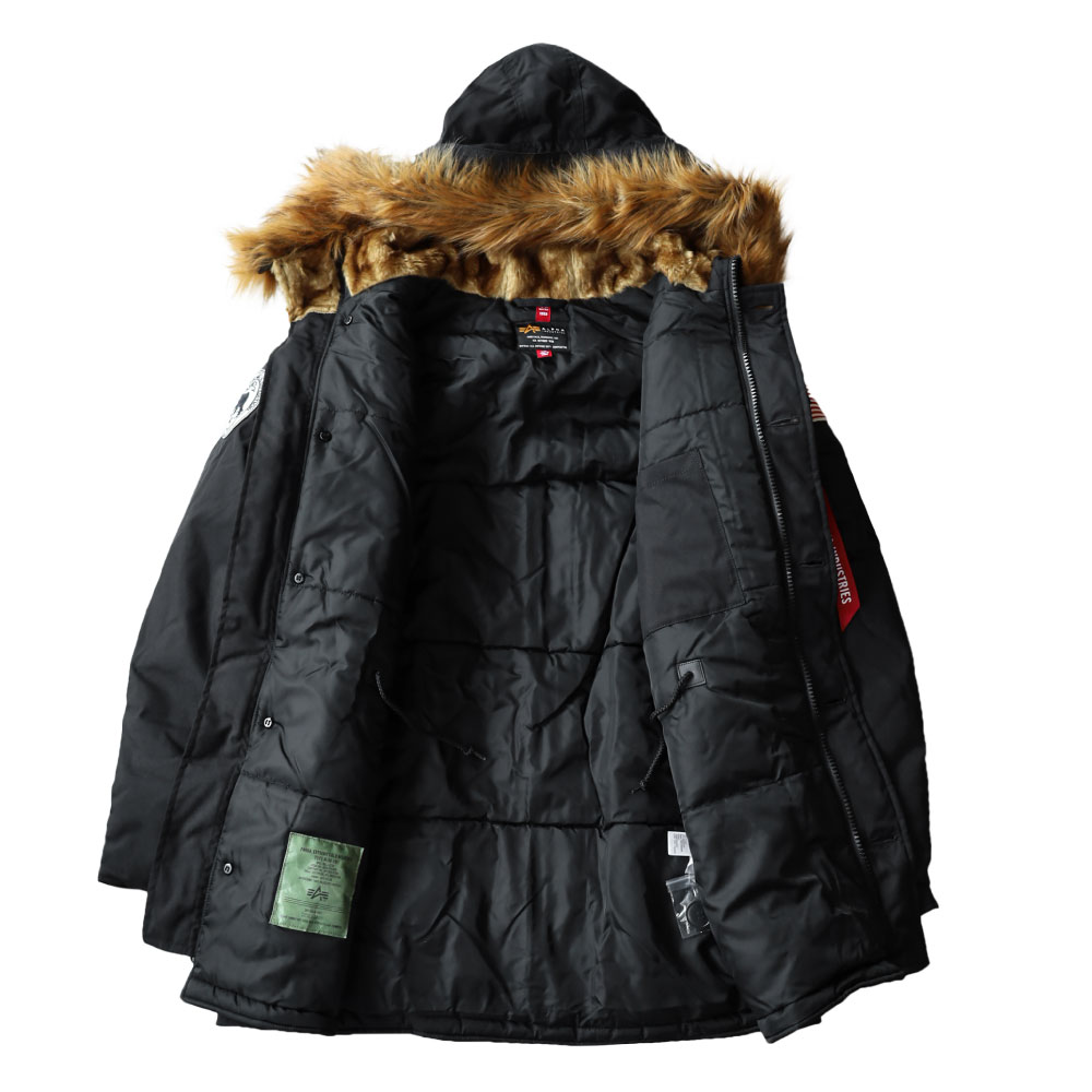 アルファ インダストリーズ アウター ジャケット ミドル丈 フェイクファー 秋冬 ミリタリー メンズ レディース N-3B ALPINE PARKA  MJN49503C1 返品交換不可