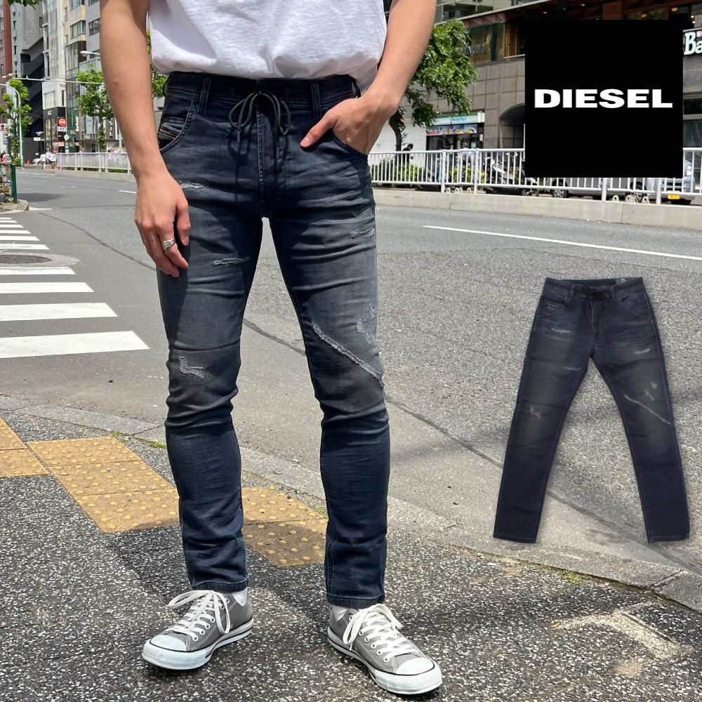 ディーゼル ジョグジーンズ メンズ DIESEL スウェットデニムパンツ ストレッチ クラッシュ加工 JOGG JEANS KROOLEY  3wFWM6UR8P, メンズファッション - www.velver.hu