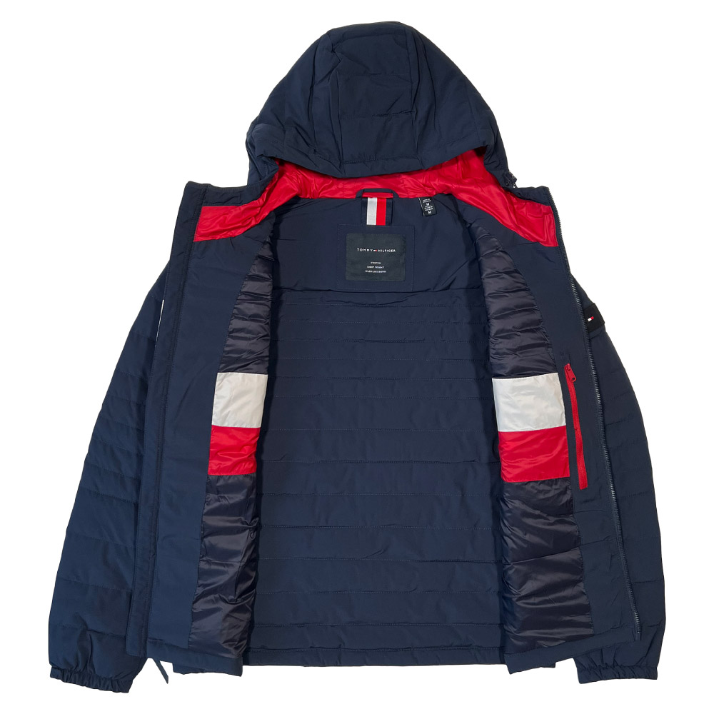 オンラインストア卸値 トミー ヒルフィガー TOMMY HILFIGER メンズ 中綿 ジャケット アウター フード付き ストレッチ 軽量 ダウン ブランド 151AP619