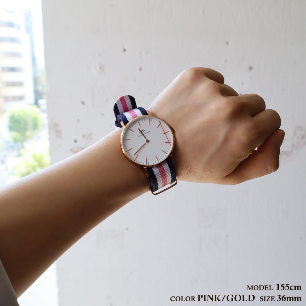 ダニエルウェリントン Daniel Wellington 腕時計 メンズ レディース Classicシリーズ 36mm クォーツ NATOベルト  ナイロン