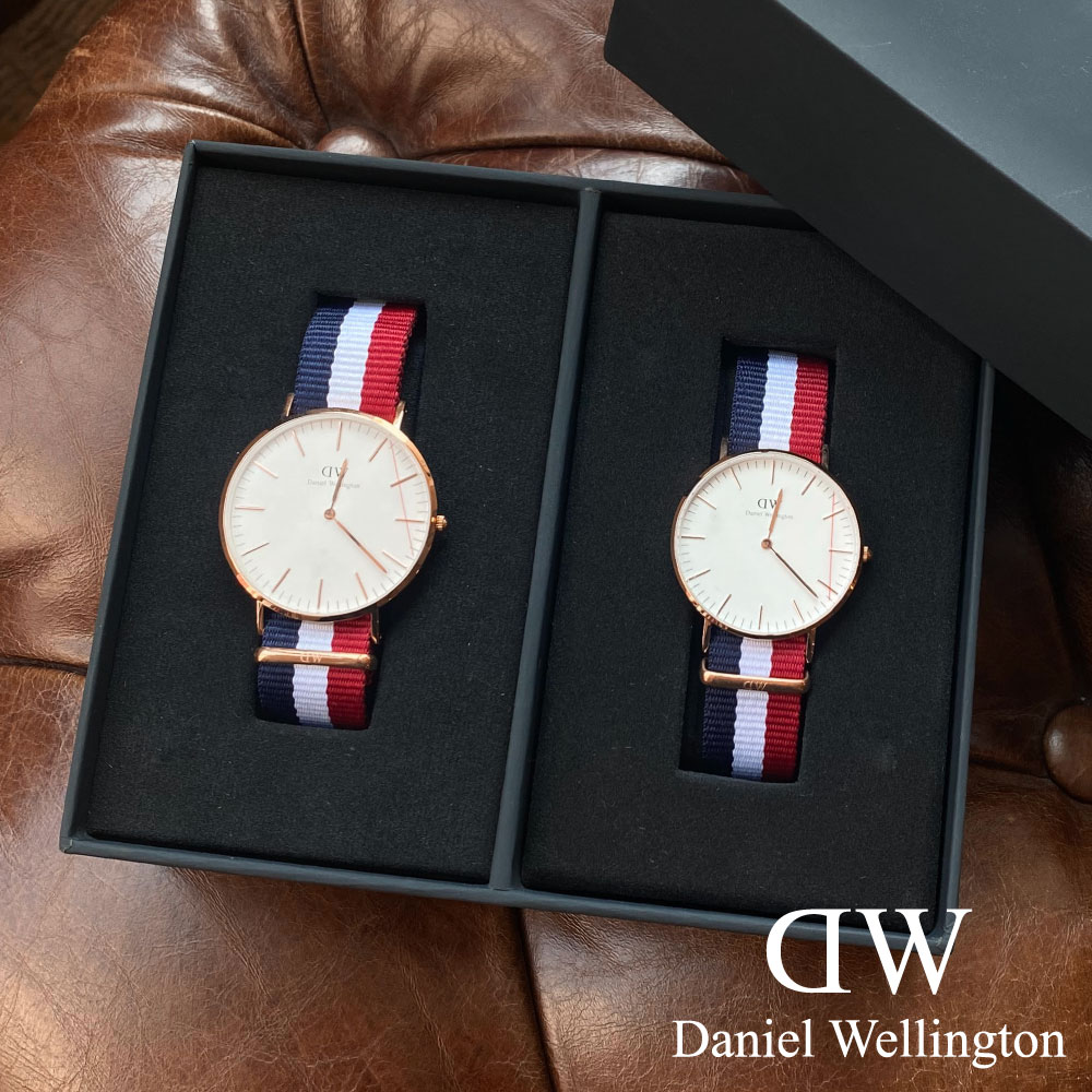 ダニエルウェリントン Daniel Wellington 腕時計 2本セット メンズ レディース Classic Cambridge Rose  Gold 40mm 36mm BOX