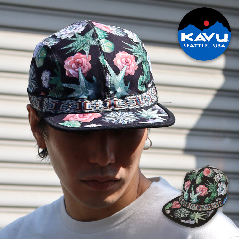 カブー KAVU キャップ SYNTHETIC STRAPCAP ボタニカル 花柄 植物 個性 