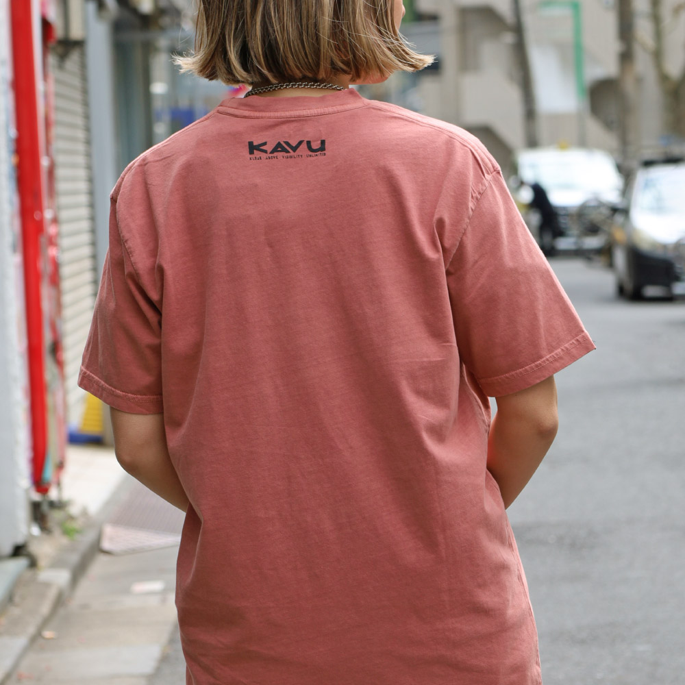 カブー KAVU メンズ 半袖 Tシャツ SET OFF トップス ロゴ プリント 綿