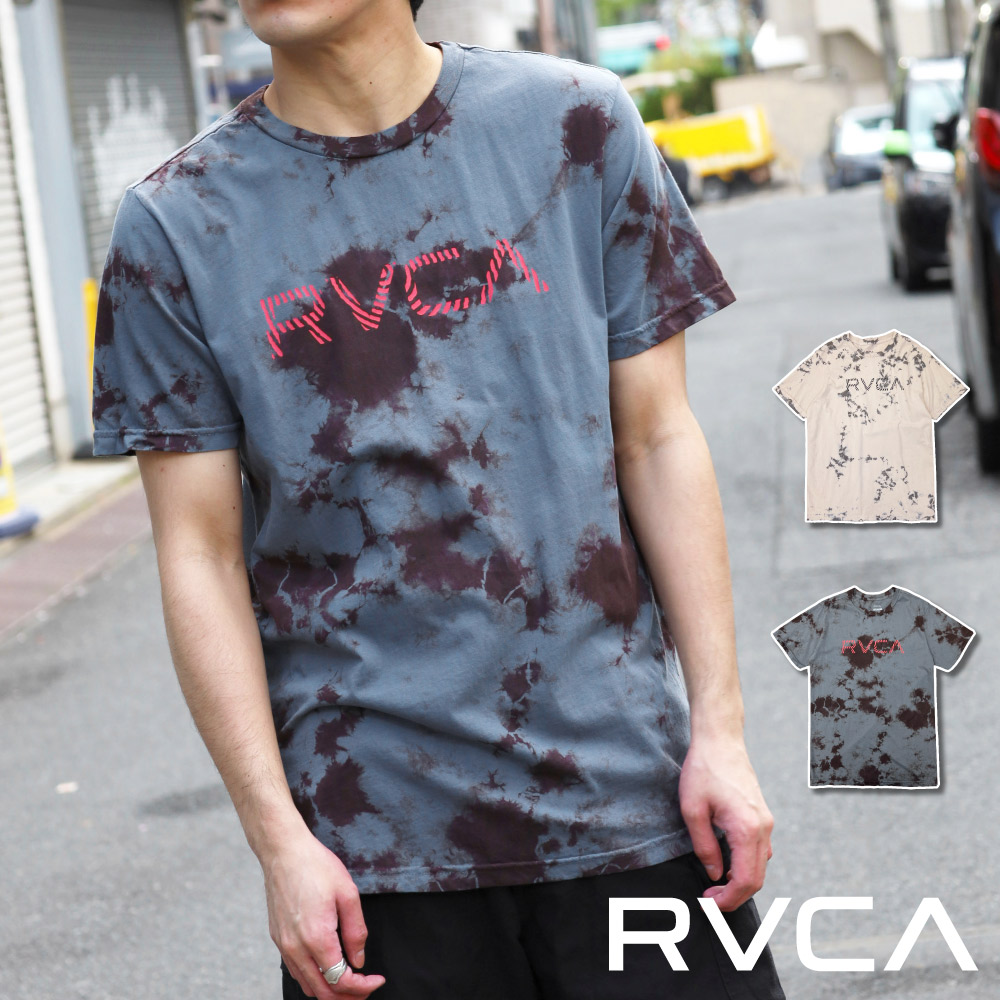 ルーカ RVCA メンズ 半袖 Tシャツ トップス ロゴ タイダイ クルー