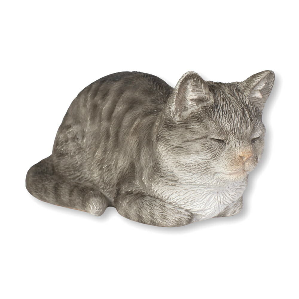 Woobia（ウービア）【寝るサバトラ猫】 (幅10.5×奥行5.6×高さ5cm