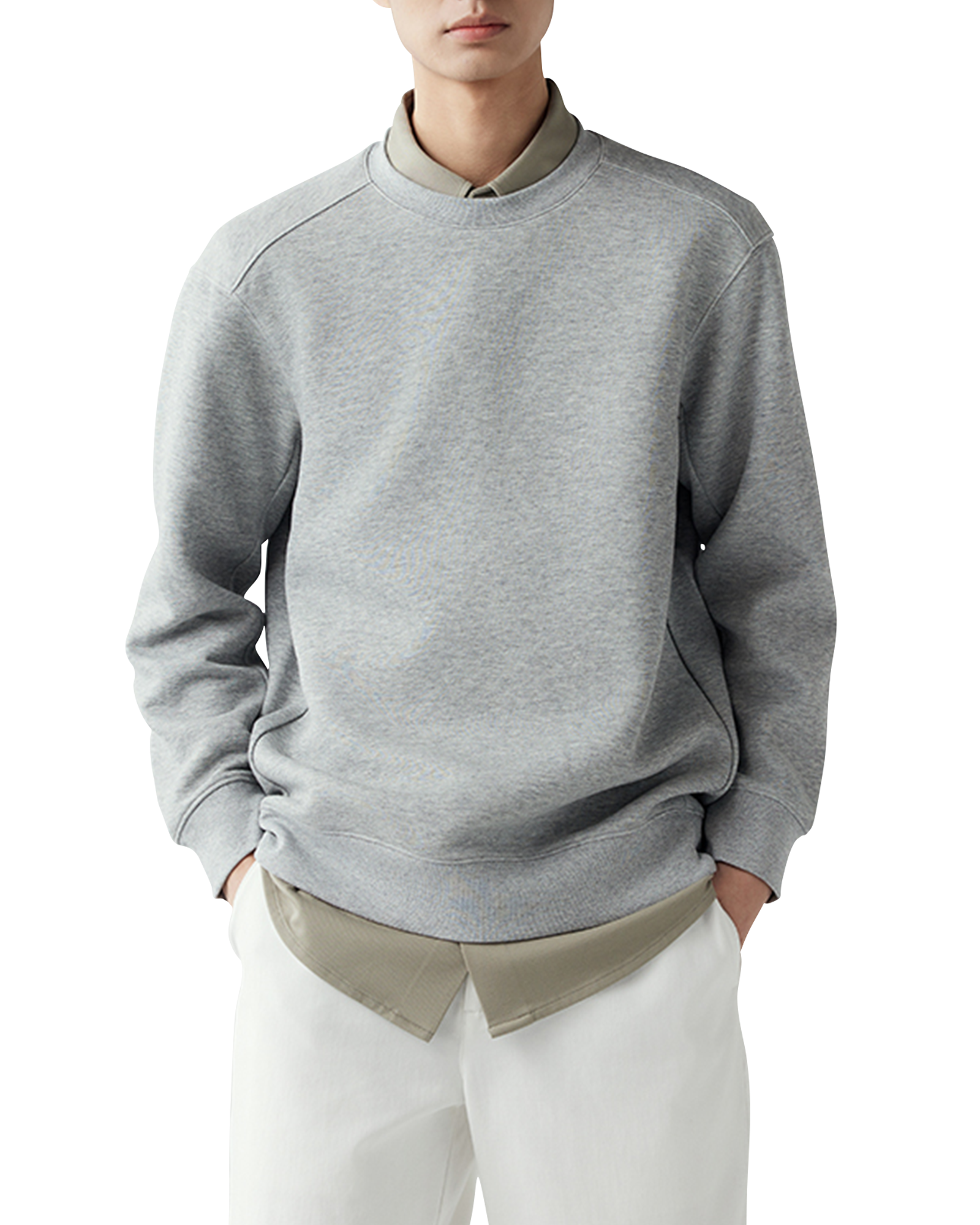 ロング 長袖Tシャツ メンズ トレーナー 秋服 防しわ 形態固定 綿 子供