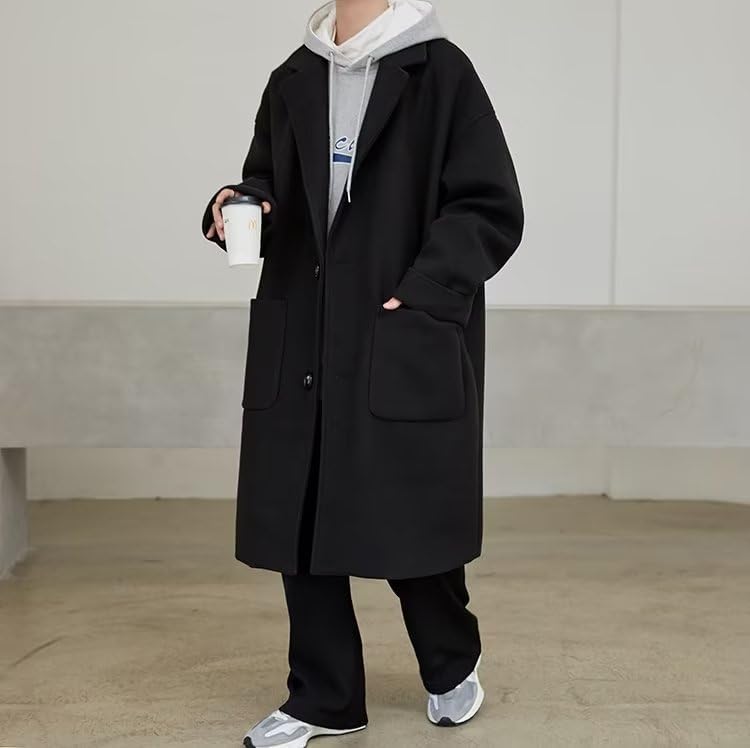 チェスターコート メンズ ロングコート 韓国ファッション 秋 冬