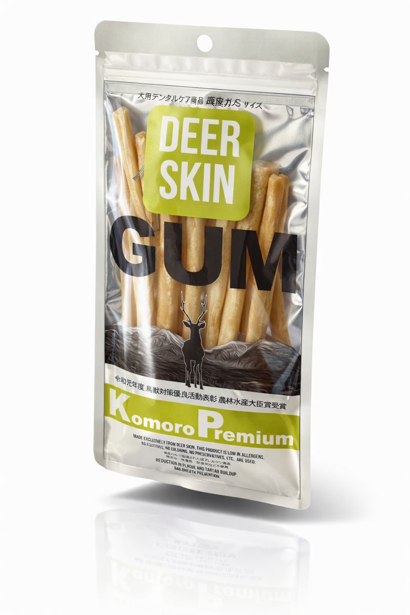 KOMORO PREMIUM 小諸プレミアム 鹿皮ガム 40g以上 犬用 Sサイズ Lサイズ 長野県産鹿皮 無漂白 酸化防止剤不使用 噛むおやつ デンタルケア |  | 01