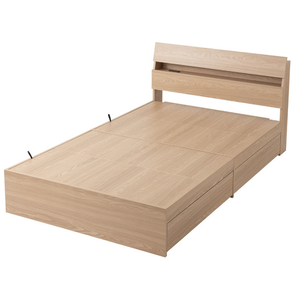 IRIS OHYAMA（アイリスオーヤマ） ベッド セミダブル 収納 大容量