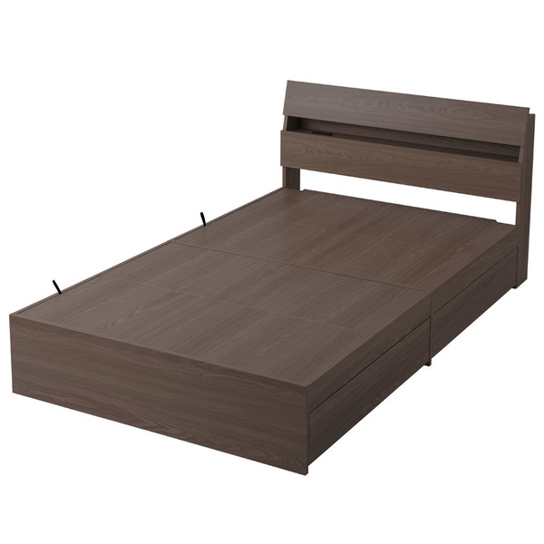 IRIS OHYAMA（アイリスオーヤマ） ベッド セミダブル 収納 大容量