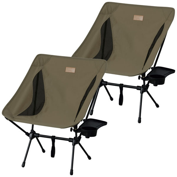 アウトドアチェア 2個セット キャンプ用品 キャンプ 椅子 キャンプチェア 折りたたみ椅子 レジャーアウトドア バーベキュー CC-LOW  アイリスオーヤマ 一人暮らし