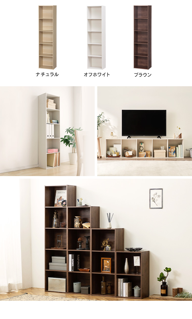 IRIS OHYAMA（アイリスオーヤマ） カラーボックス 5段 A4 本棚