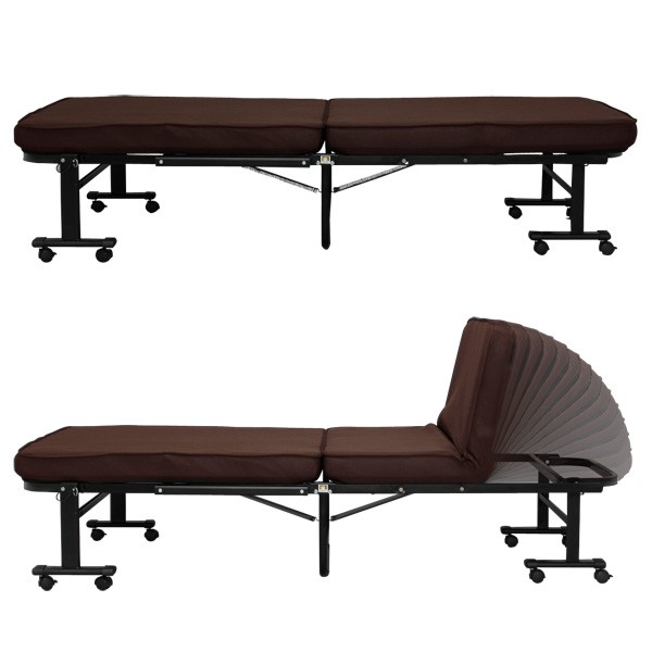 アイリスオーヤマ　折りたたみベッド　OTB-MTN　ブラウン【完成品】