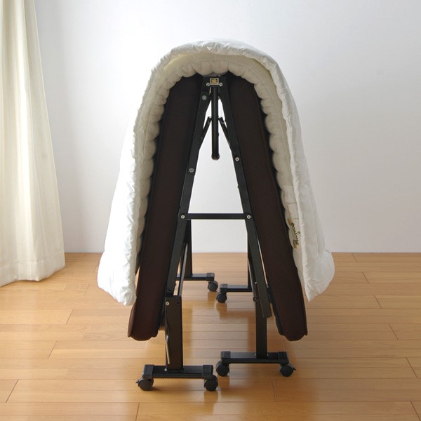 アイリスオーヤマ　折りたたみベッド　OTB-MTN　ブラウン【完成品】