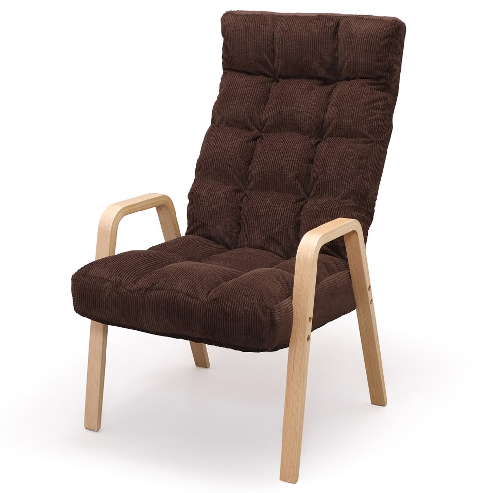 椅子 おしゃれ 座椅子 北欧 チェア 高座椅子 リクライニング いす シンプル 一人掛け 肘掛け ウッドアームチェア Lサイズ WAC-L アイリスオーヤマ｜sofort｜02