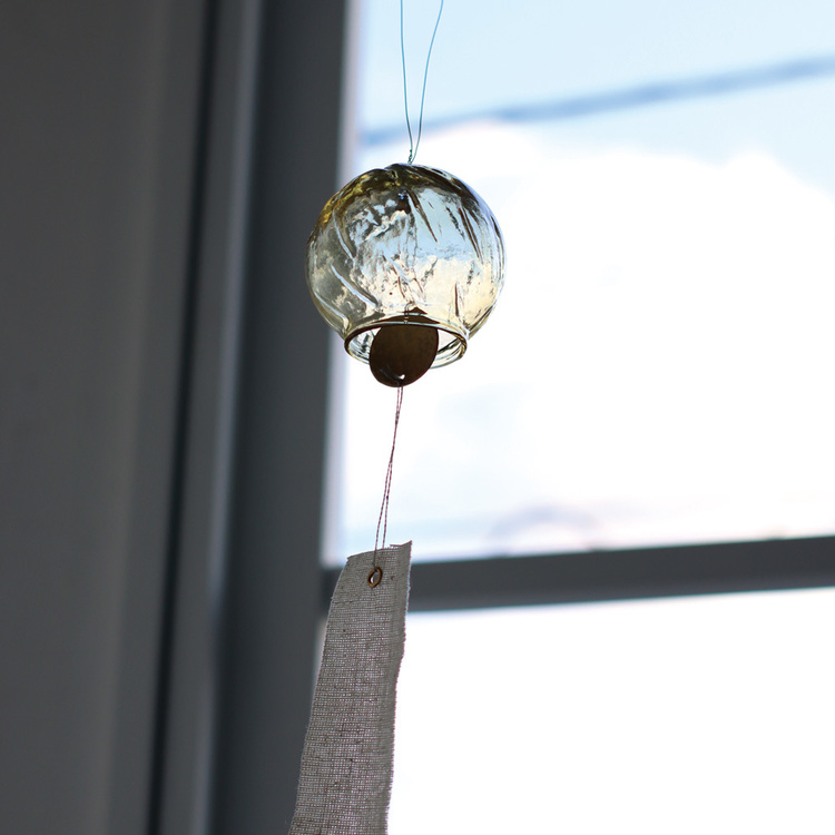 風鈴インブルームチャイムシンプルインテリアガラス夏真鍮おしゃれクレエインブルームウィンドチャイムCreer 
