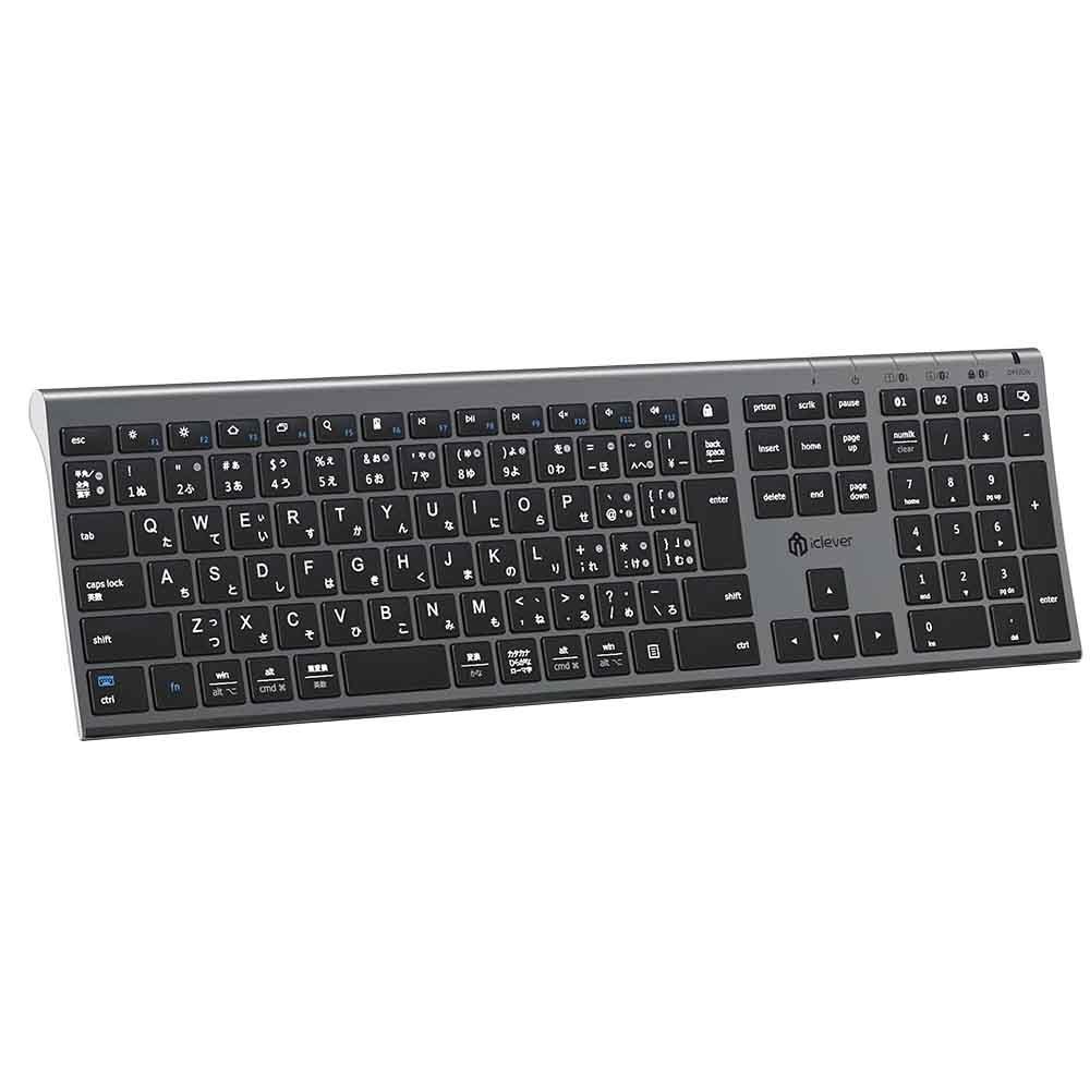 Bluetoothキーボード IC-BK23 グレーブラック新品 iClever IC-BK23 iClever キーボード ワイヤレスキーボード Bluetooth