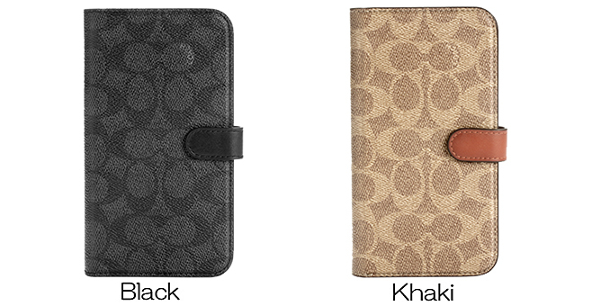 COACH iPhone12ProMax Folio Case - Signature C ブラック