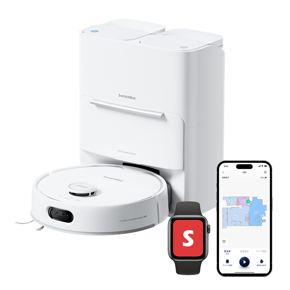 SwitchBot（スイッチボット） ロボット掃除機 お掃除ロボットS20 AI