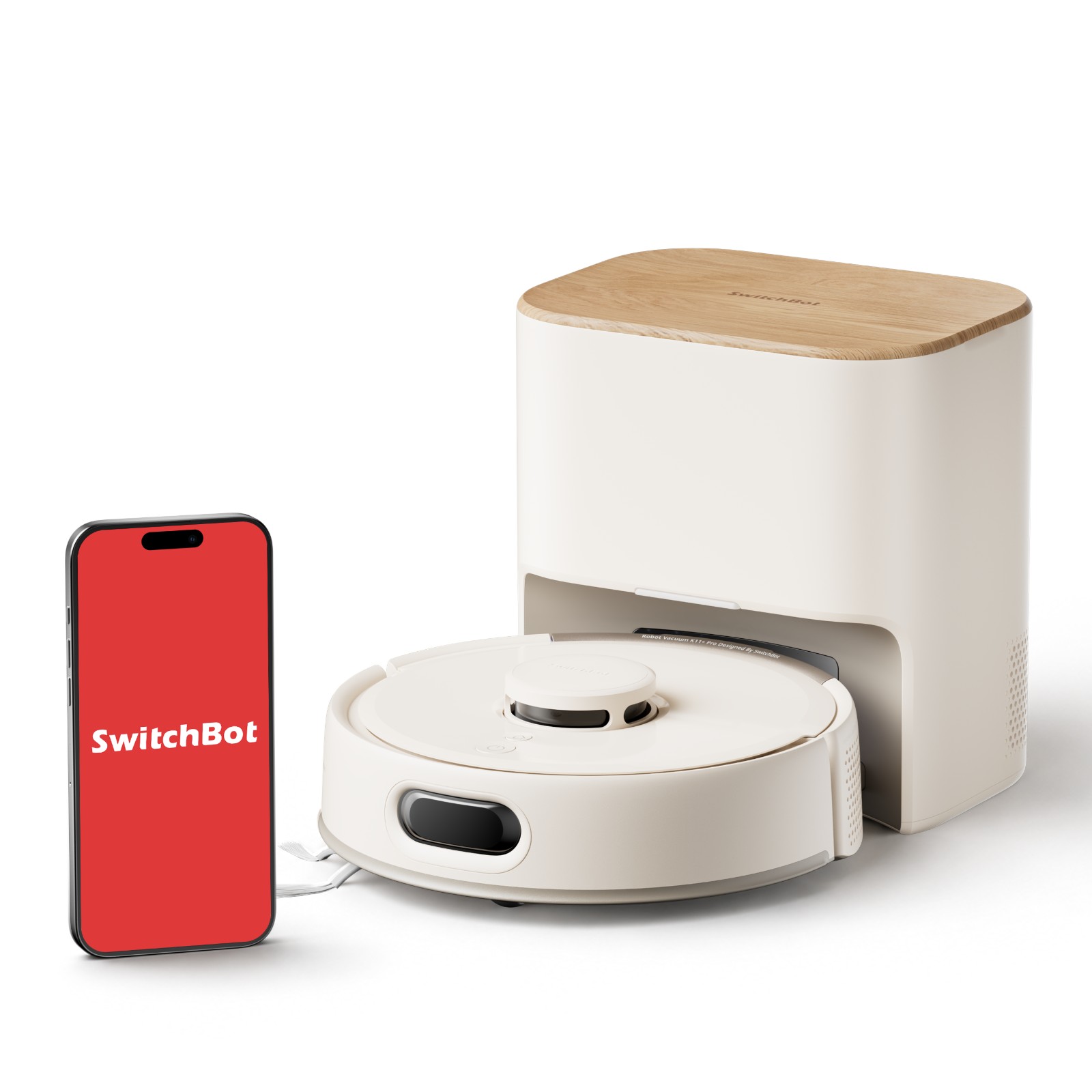 SwitchBot ロボット掃除機 K11+ Pro スイッチボット お掃除ロボット 掃除ロボ 小型 省スペース アイボリー ブラック | SwitchBot | 09