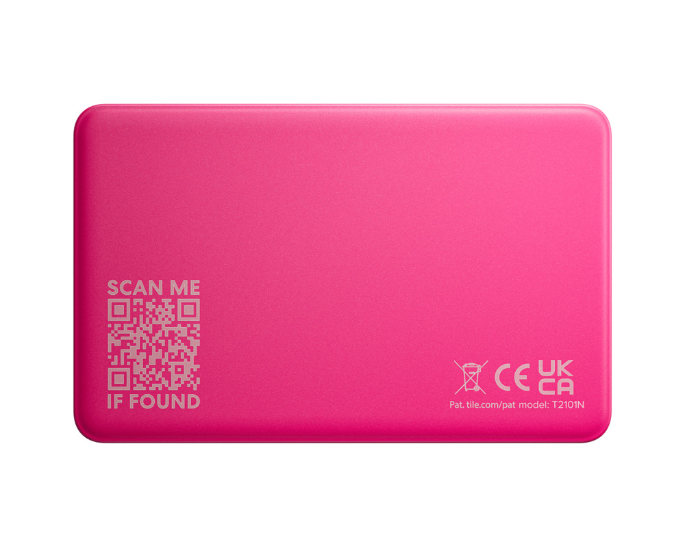 スマートトラッカー Life360 Tile Slim (2024) ライトブルー/ピンク 電池交換不可(最大約3年)タイルスリム 探し物 Bluetoothトラッカー IP68防水 | Tile | 12
