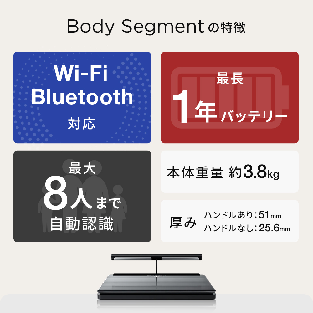Withings Withings Body Segment ブラック／ホワイト スマート体重計