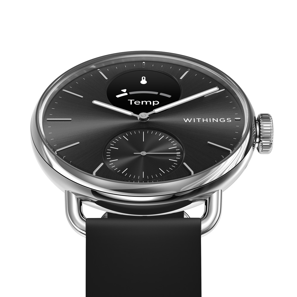 スマートウォッチ Withings ScanWatch Vitals 38mm Black ハイブリッドスマートウォッチ