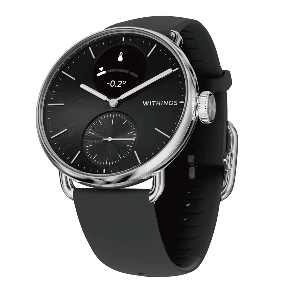 スマートウォッチ Withings ScanWatch Vitals 38mm Black ハイブリッドスマートウォッチ