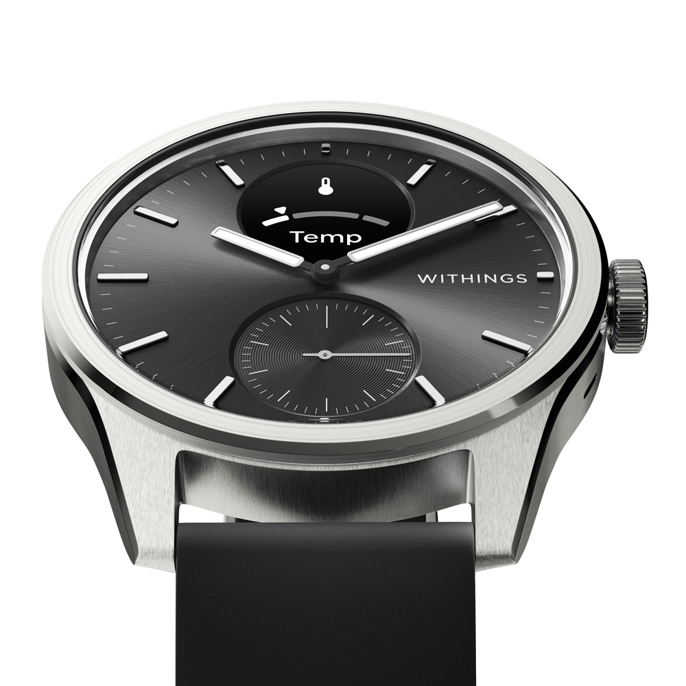 スマートウォッチ Withings ScanWatch Vitals 42mm Black ハイブリッドスマートウォッチ 健康管理 ヘルスケア  健康データ管理