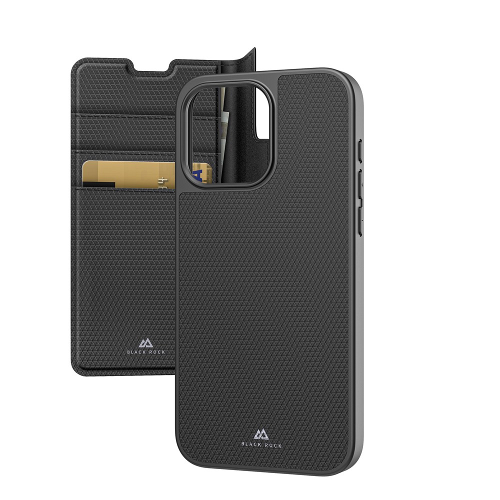 Black Rock ブラックロック iPhone 15 Pro Max 2-In-1 Wallet Black