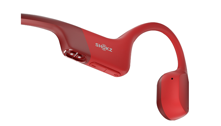 美品☆Shokz openrun 骨伝導イヤホン　赤 Shokz（ショックス） (在庫限り)Shokz OpenRun Red ワイヤレスイヤホン