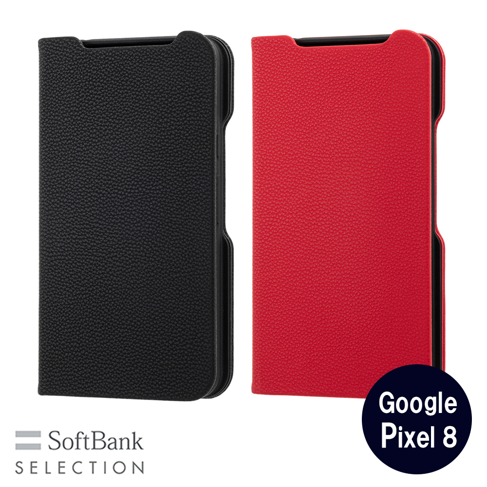 SoftBank SELECTION  耐衝撃 抗ウイルス 抗菌 Stand Flip for Google Pixel 8 手帳型ケース スタンド機能 フラットポケット