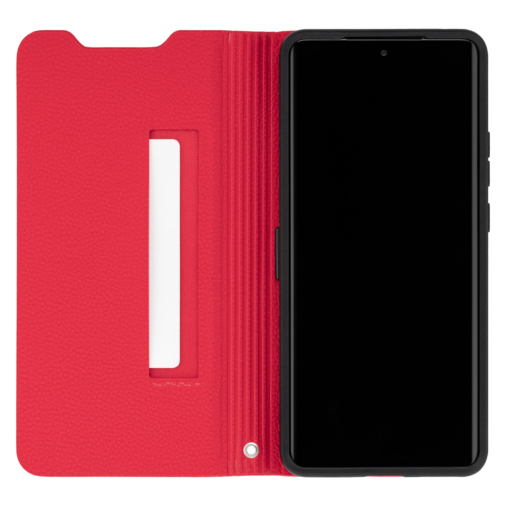 SoftBank SELECTION 耐衝撃 抗ウイルス 抗菌 Stand Flip for motorola edge 50s pro ブラック レッド スタンド機能 ストラップホール付き | SoftBank SELECTION | 12