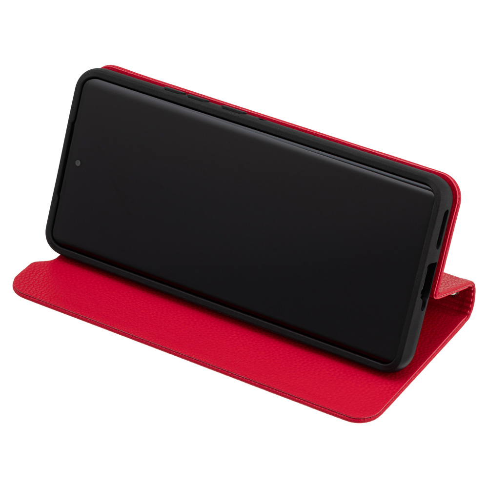 SoftBank SELECTION 耐衝撃 抗ウイルス 抗菌 Stand Flip for motorola edge 50s pro ブラック レッド スタンド機能 ストラップホール付き | SoftBank SELECTION | 14