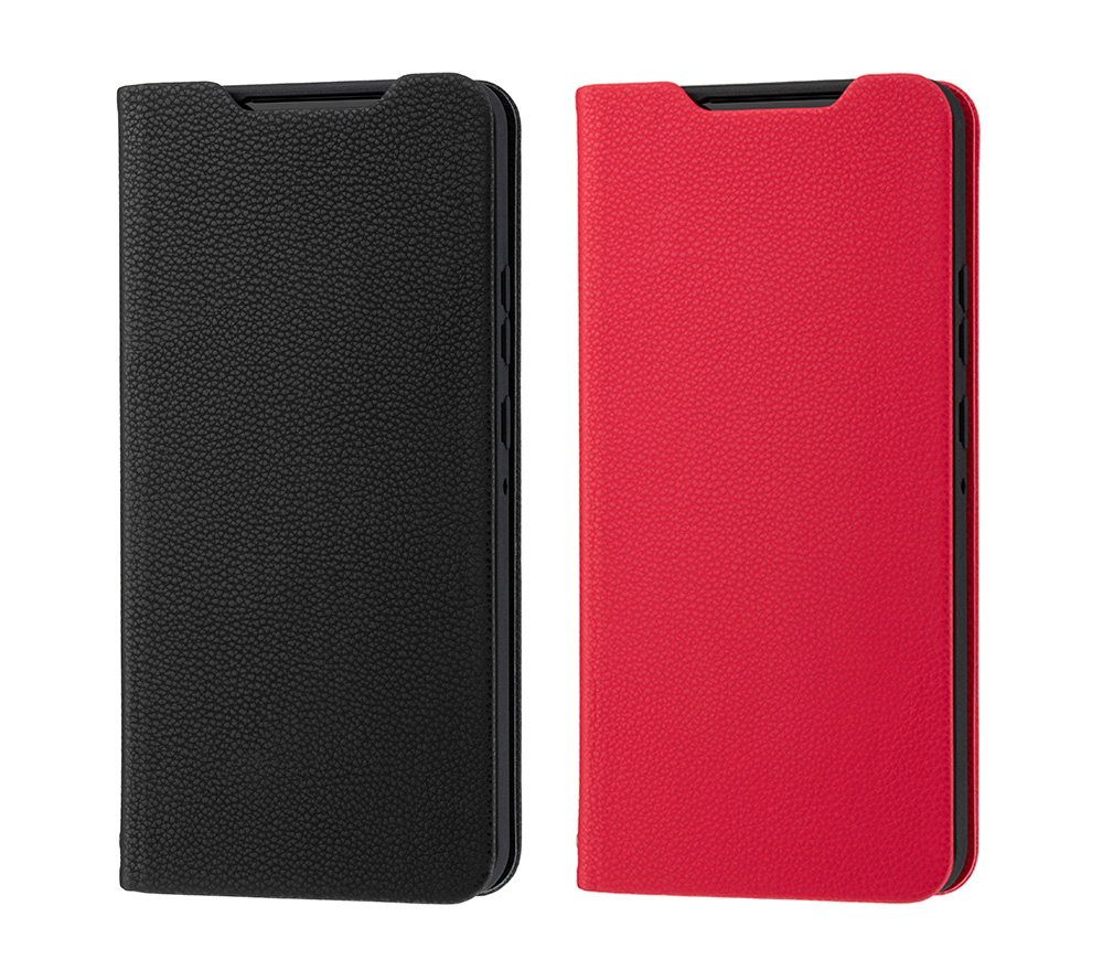 SoftBank SELECTION 耐衝撃 抗ウイルス 抗菌 Stand Flip for motorola edge 50s pro ブラック レッド スタンド機能 ストラップホール付き | SoftBank SELECTION | 17