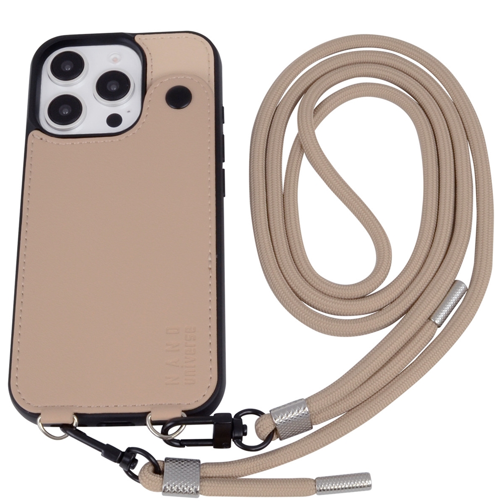 iPhone 16 Pro nano universe [ストラップ付き背面ケース/バイカラー