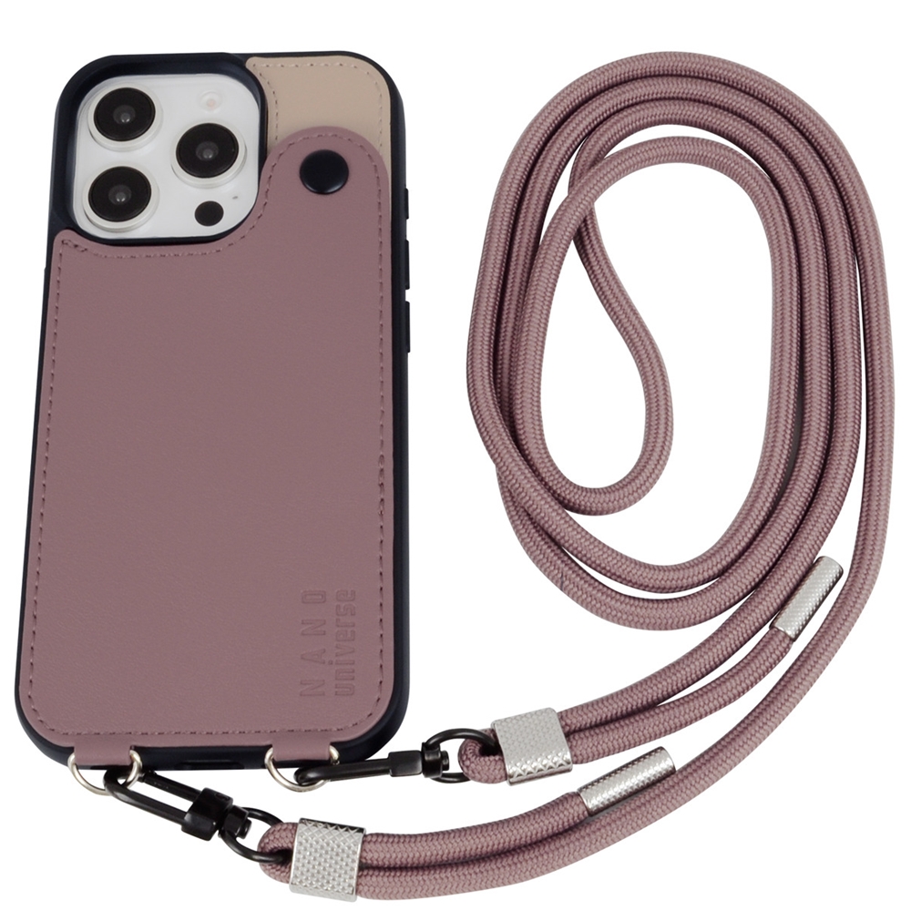 iPhone 16 Pro nano universe [ストラップ付き背面ケース/バイカラー