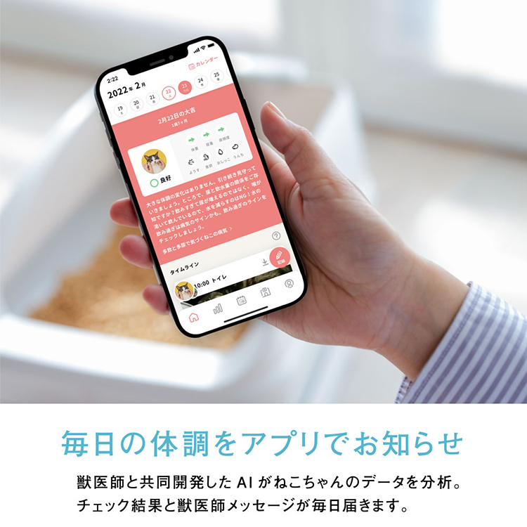 猫トイレ 猫用トイレ 大型 ペット Toletta トレッタ 猫砂 見守りカメラ