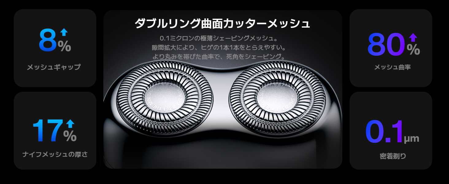 電動シェーバー Yoose Miniシェーバー 2.0 電動髭剃り 防水 IPX7 専用 