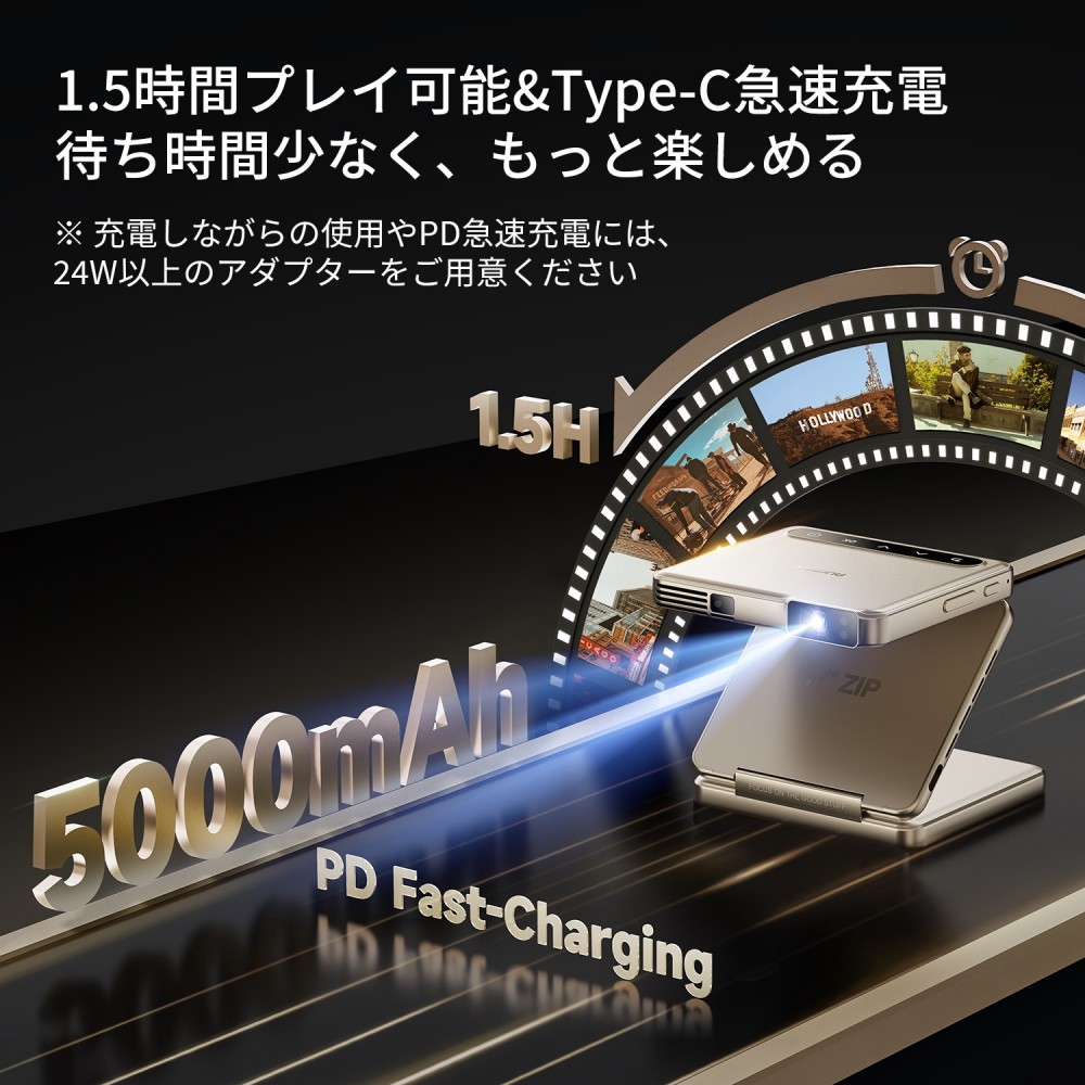AURZEN プロジェクター ZIP 超小型 モバイル DLP 4in1セット DZ001