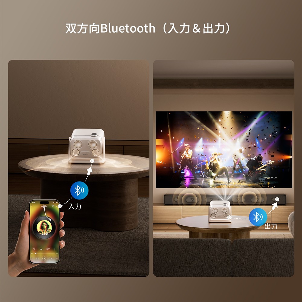AURZEN Boommini ホームプロジェクター Google TV 1080p 500ANSI