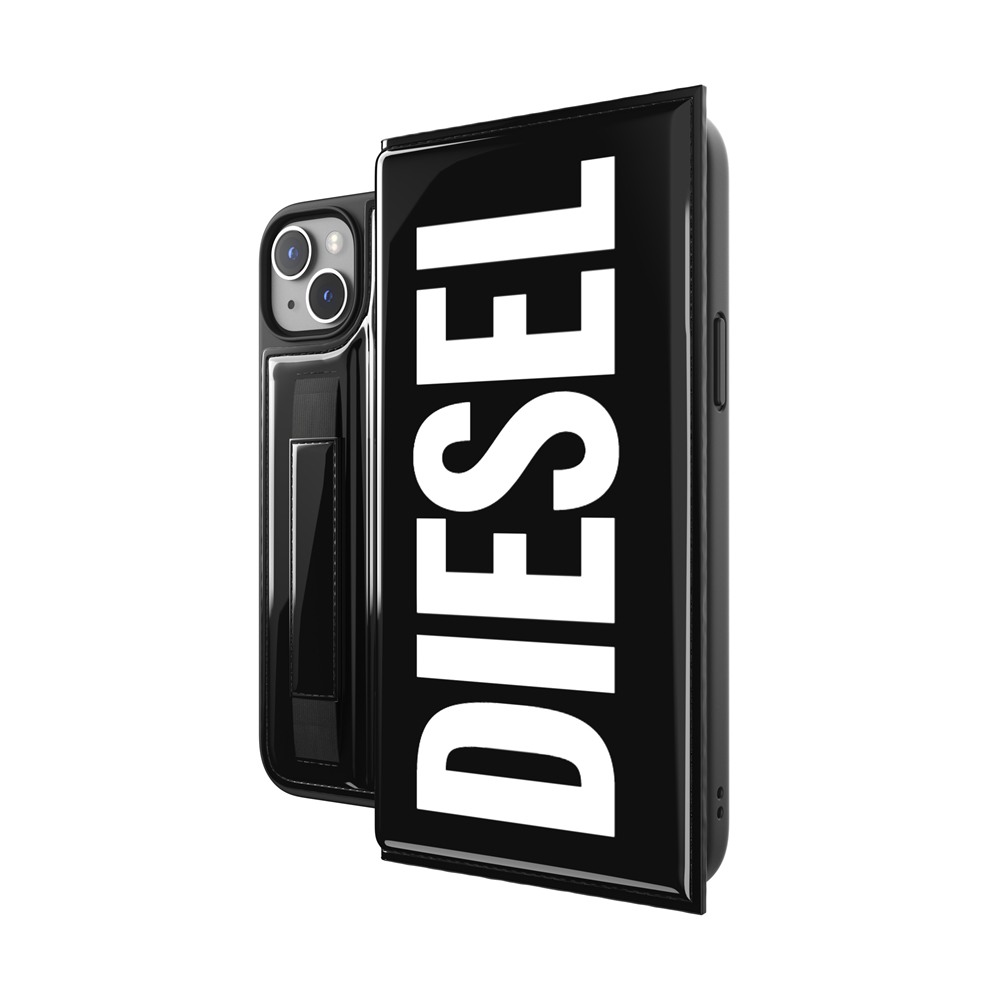 スマホケース 携帯ケース iphone14Plus ケース DIESEL ディーゼル ブラック 手帳型 Wallet Case FW22 アイフォン  アイホン 携帯カバー おしゃれ 可愛い