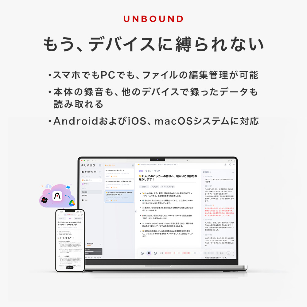 ボイスレコーダー PLAUD NOTE ChatGPT連携AIボイスレコーダー GPT-4o プラウドノート 議事録  ボイスメモ 録音 文字起こし  ICレコーダー |  | 12