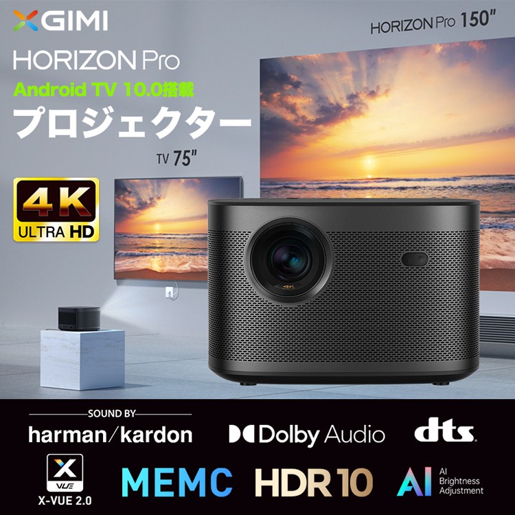 急速Type-C充電器付き XGIMI HORIZON Pro ジミー 4Kホーム