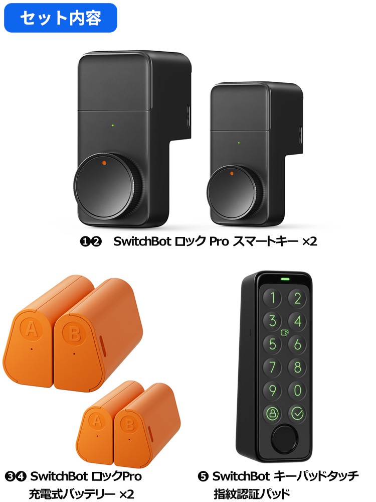 新品同様】スイッチボットスマートロックPro(2個) 指紋認証 新品同様】スイッチボットスマートロックPro(2個) 指紋認証
