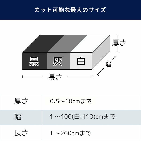 やわらかいウレタンスポンジ−希望サイズ販売−ウレタン スポンジ やわらかめ ウレタンフォーム 切り売り カット販売 |  | 05