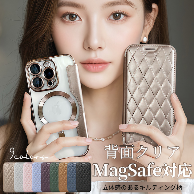 iPhone16e SE3 14 ケース 手帳型 アイフォン15 スマホケース 手帳 アイホン12 13 携帯ケース スマホ 携帯 11 iPhoneケース MagSafe対応 背面クリア | iPhone 16 Pro